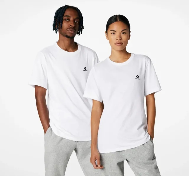 Converse Converse Go-To Embroidered Star Chevron Standard-Fit T-Shirt - White