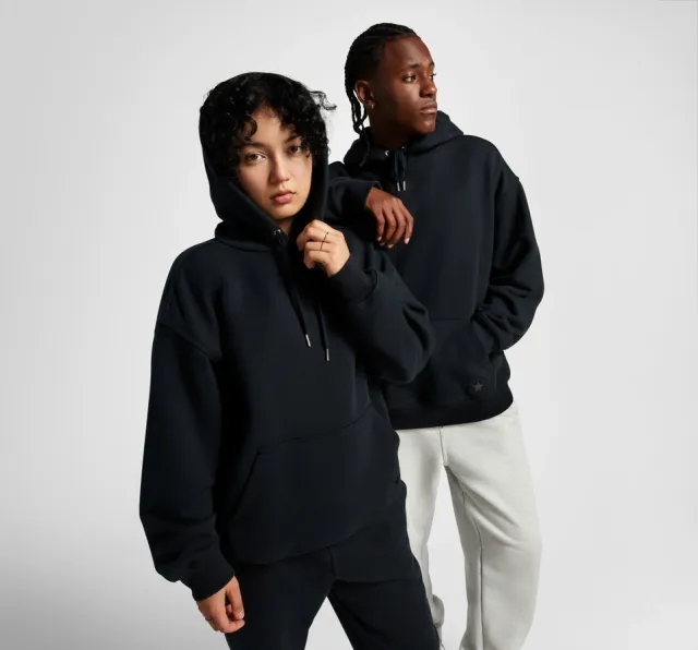 Converse Converse Gold Standard Loose-Fit Pullover Hoodie - Black