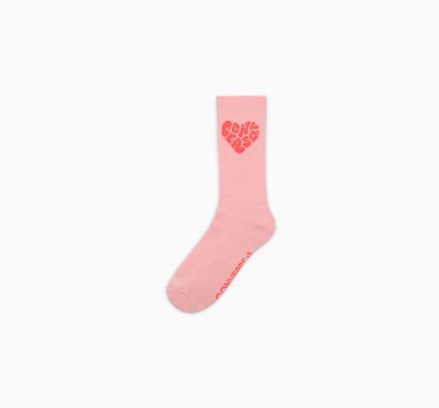 Converse Converse Heart Logo Crew Socks - Pink