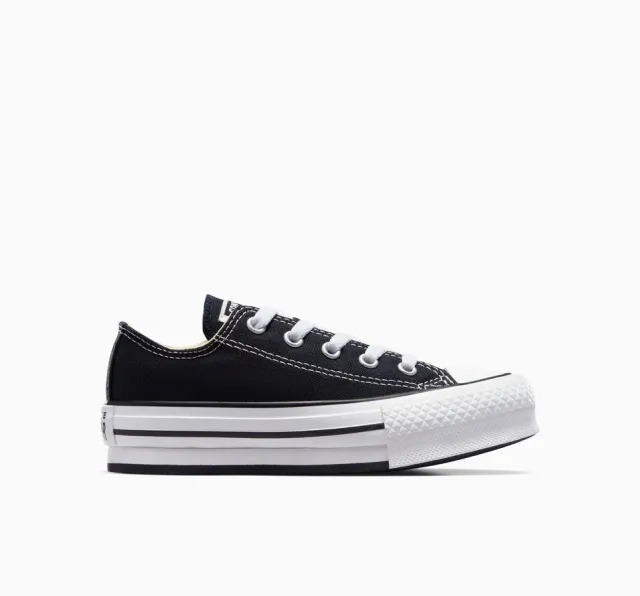 Converse black & white lo eva lift platform Junior trainers