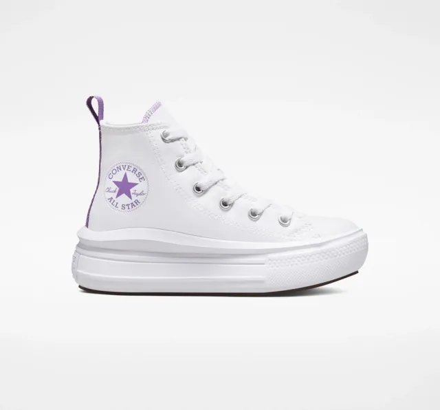 Converse white all star move hi Girls Junior trainers