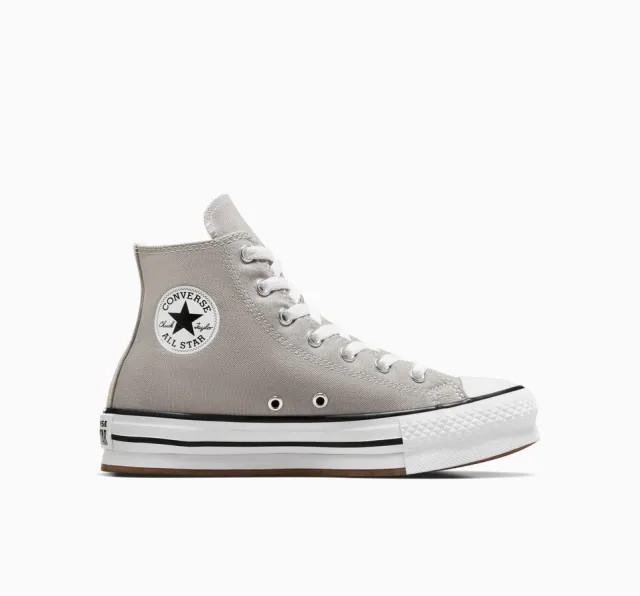 Converse light grey all star eva lift hi Youth trainers