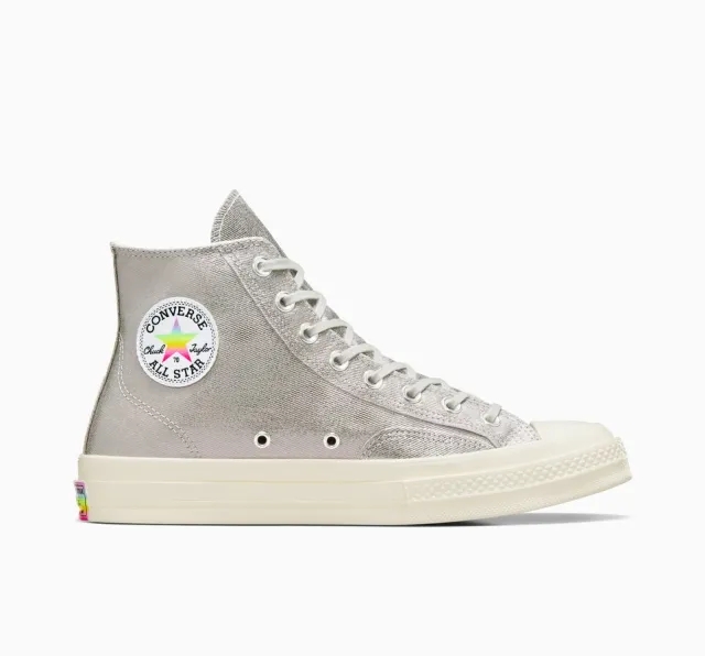 Converse Chuck 70 Hi Trainers In Silver