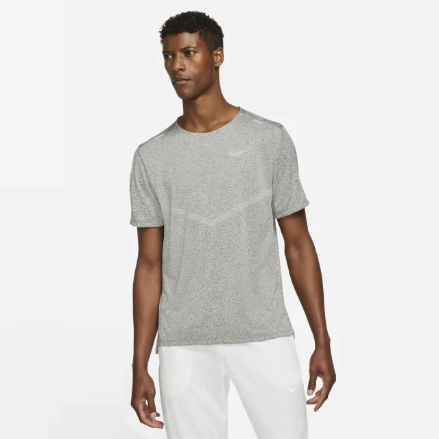 Nike Rise 365 Men's Dri-FIT Short-Sleeve Running Top - Grey - Polyester