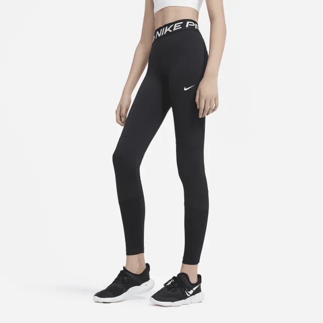 Nike Older Kids Pro Leggings in Black/White