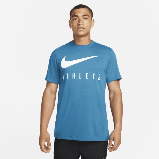 Nike Dri-FIT Men's Training T-Shirt - Blue - Polyester/Cotton/Rayon