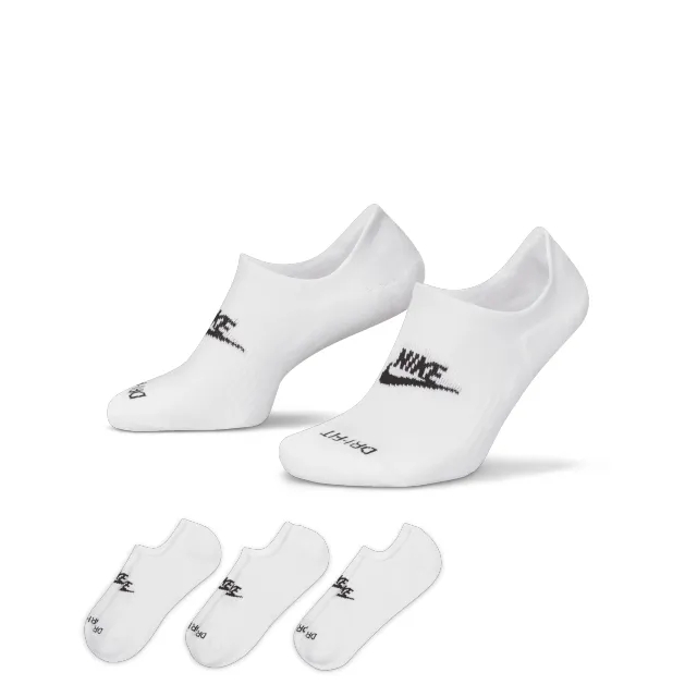 Nike Socks No-Show Everyday Plus Cush 3-Pack - ['White']