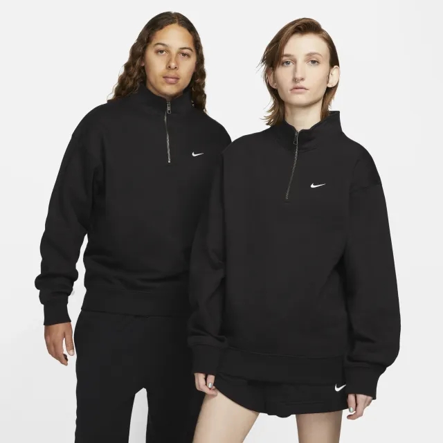 Nike Solo Swoosh Men's 1/4-Zip Top - Black - Fleece