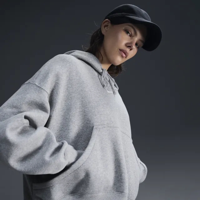 Nike Sportswear Phoenix Fleece Women's Over-Oversized Pullover Hoodie - Grey - Cotton/Polyester