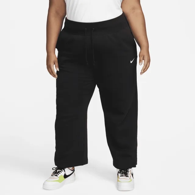 Nike Sportswear Phoenix Fleece Women's High-Waisted Wide-Leg Tracksuit Bottoms - Black - Cotton/Polyester