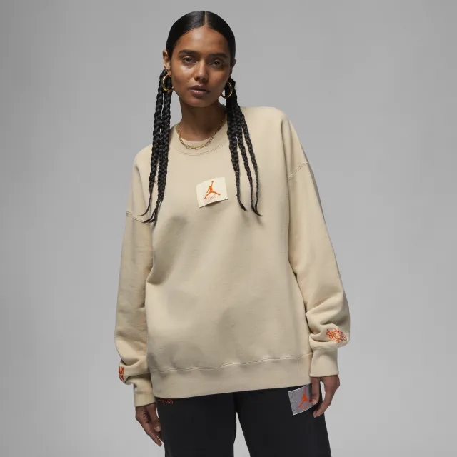 Nike Jordan Jordan x Shelflife Women's Crew-Neck Sweatshirt - Brown - Fleece