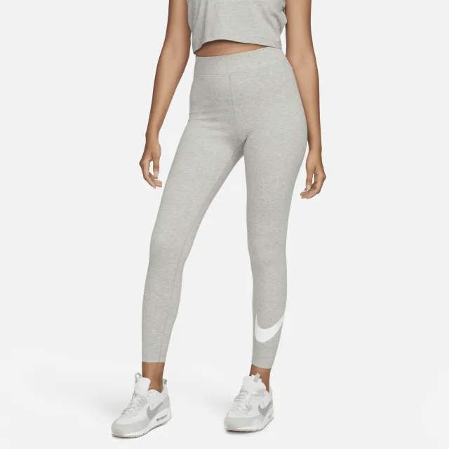 Nike Sportswear Essential Women's Mid-Rise Swoosh Leggings - Grey