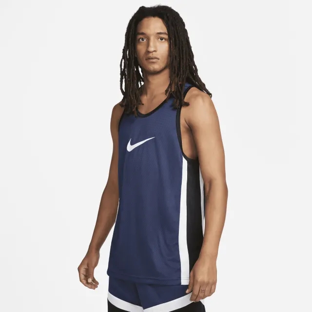 Nike Icon Men's Dri-FIT Basketball Jersey - Blue - Recycled Polyester/ Recycled Polyester