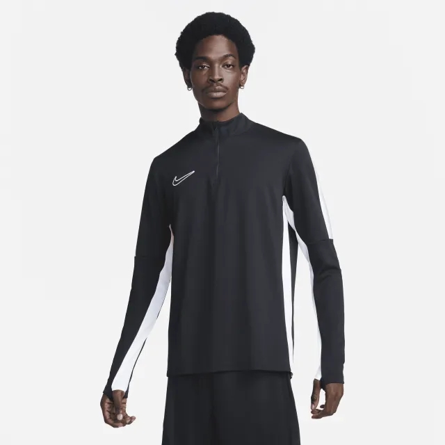Nike Football Academy Dri-Fit Panelled 1/4 Zip Drill Top In Black