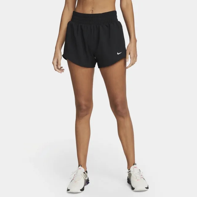Nike Womens One Dri-FIT Mid-Rise 3 inch Short - Black - Size XS - Black