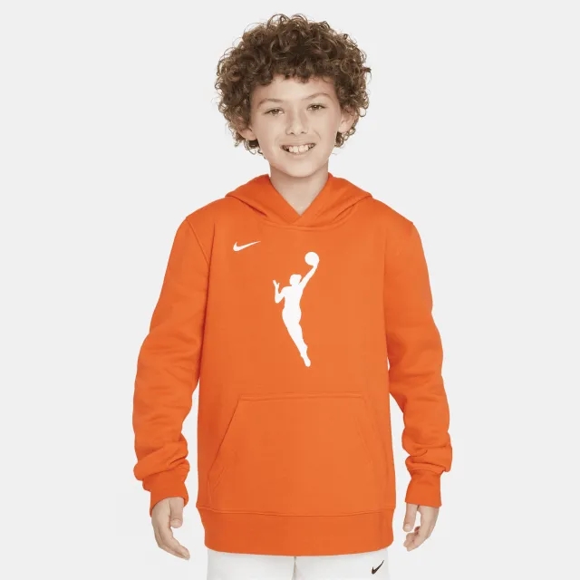 Team 13 Essential Older Kids' Nike WNBA Pullover Hoodie - Orange
