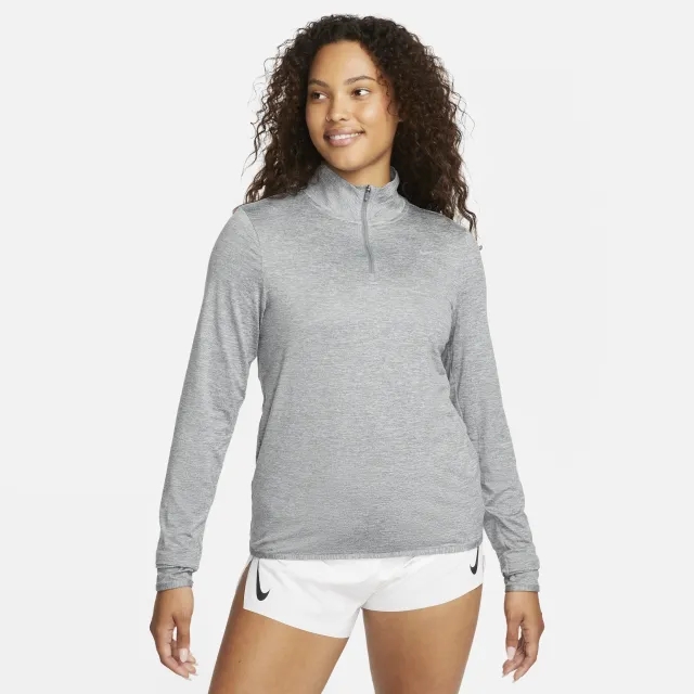 Nike Swift Women's UV Protection 1/4-Zip Running Top - Grey - Polyester/Elastane