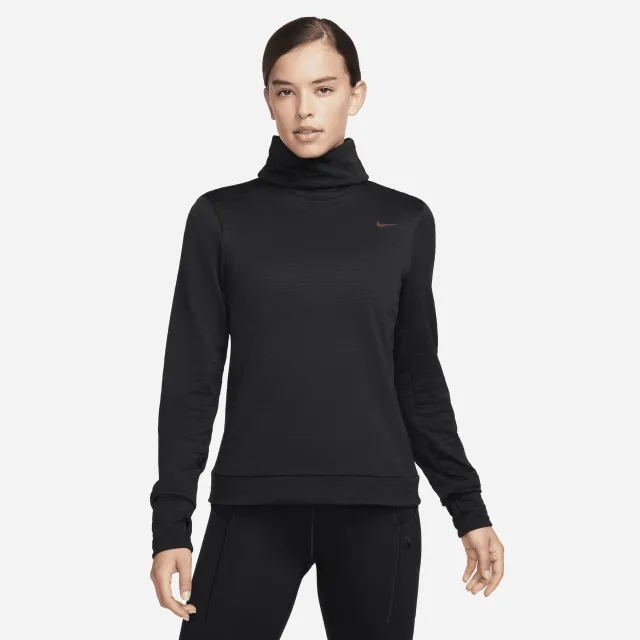Nike Therma-FIT Swift Women's Turtleneck Running Top - Black - Polyester/Elastane