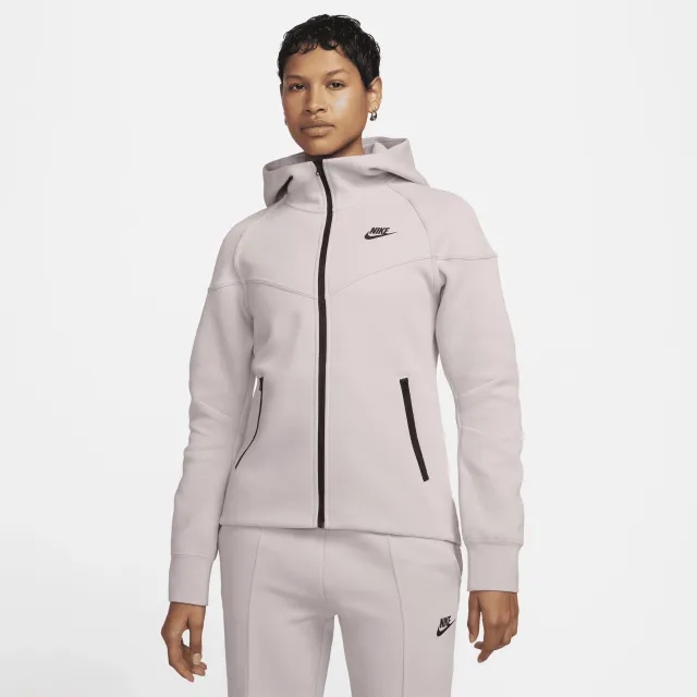 Nike Womens Tech Fleece Windrunner Full Zip Hoodie - Pink - Size XL - Pink