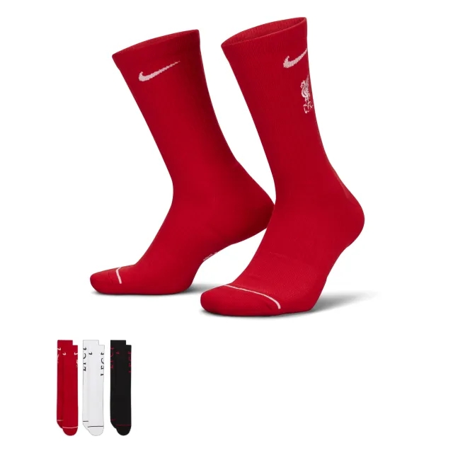 Nike Liverpool Sneaker Socks Everyday 3-Pack - Red/White/Black - ['Red']