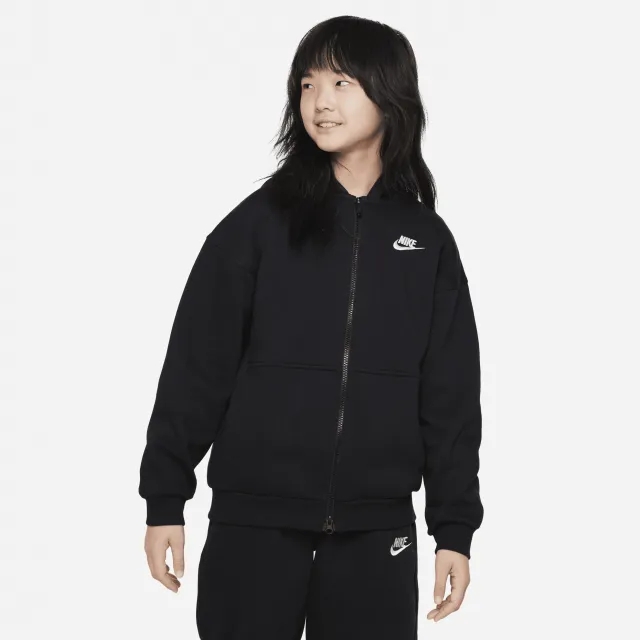 Nike Sportswear Older Kids Club Fleece Oversized Full Zip Hoodie 8 15Y
