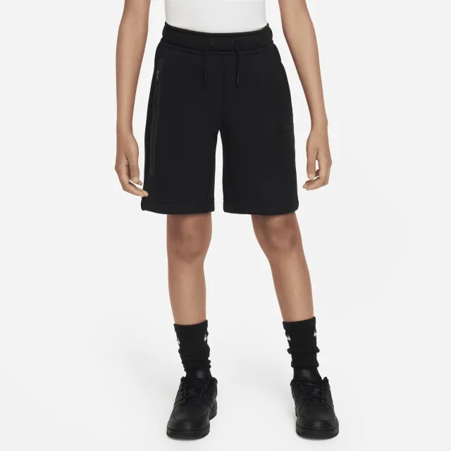 Nike Tech Fleece Older Kids' (Boys') Shorts - Black - Sustainable Blends Minimum