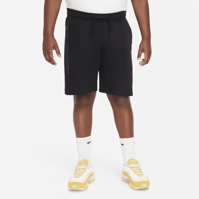 Nike Sportswear Tech Fleece Older Kids' (Boys') Shorts (Extended Size) - Black