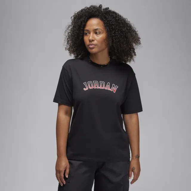Nike Jordan Jordan Womens Large Logo Short Sleeved T-Shirt - Black - Size XS - Black