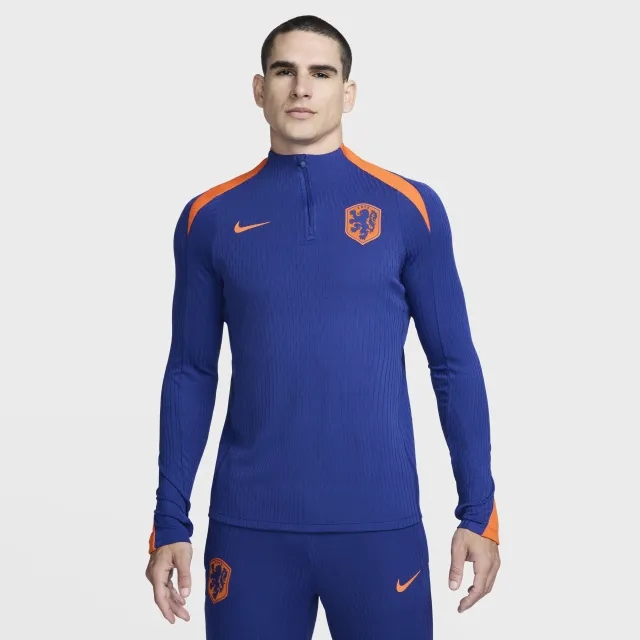 Nike Holland Dri-Fit ADV Strike Elite 1/4 Zip L/S Drill Top - Deep Royal/Safety Orange - 2024-2025