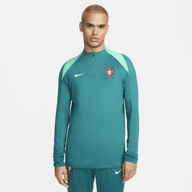 Nike Portugal Dri-Fit  Strike 1/4 Zip L/S Drill Top - Geode Teal/Kinetic Green/Sail - 2024-2025