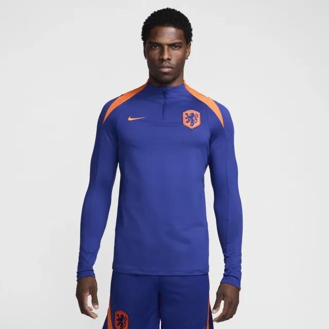 Nike Holland Dri-Fit  Strike 1/4 Zip L/S Drill Top - Deep Royal/Safety Orange - 2024-2025
