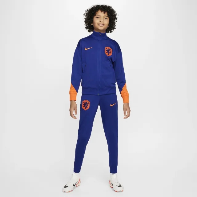 Netherlands Strike Older Kids' Nike Dri-FIT Football Knit Tracksuit - Blue - Polyester