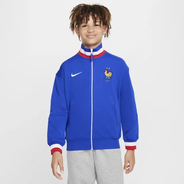 FFF Academy Pro Home Older Kids' Nike Dri-FIT Football Anthem Jacket - Blue - Polyester