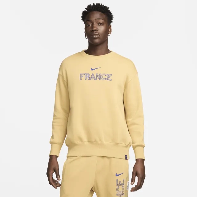 France Nike Fleece Crew - Gold - Womens