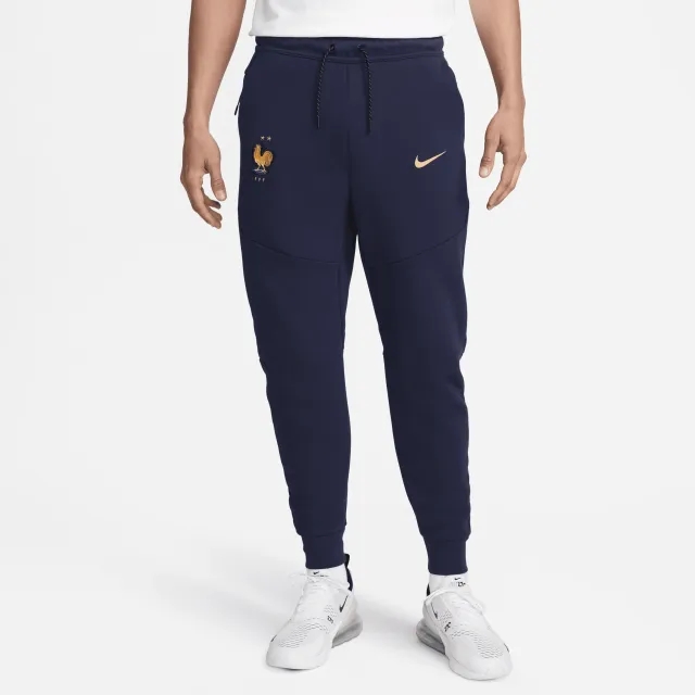 Nike France NSW Tech Fleece Pants - Blackened Blue/Club Gold 2024-2025
