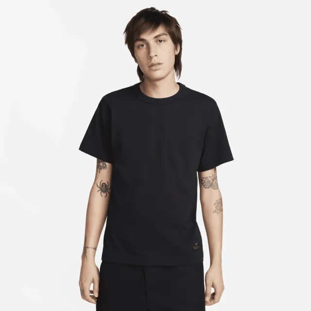 Nike Life Short-Sleeve Knit Top Men Shortsleeves Black
