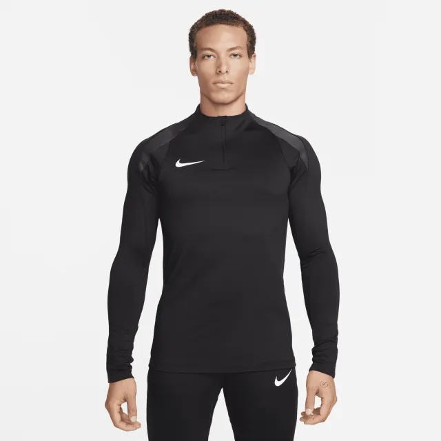 Nike Strike Men's Dri-FIT Football 1/2-Zip Drill Top - Black - Polyester/Elastane