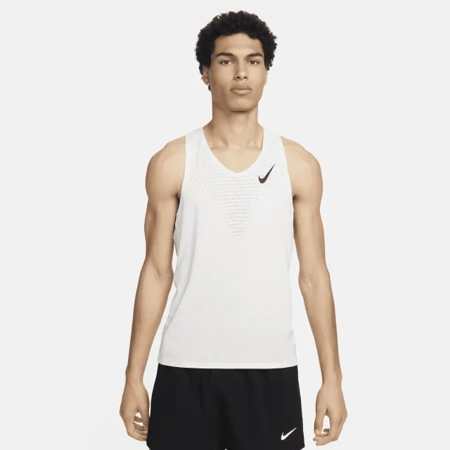 Nike AeroSwift Men's Dri-FIT ADV Running Vest - White - Polyester