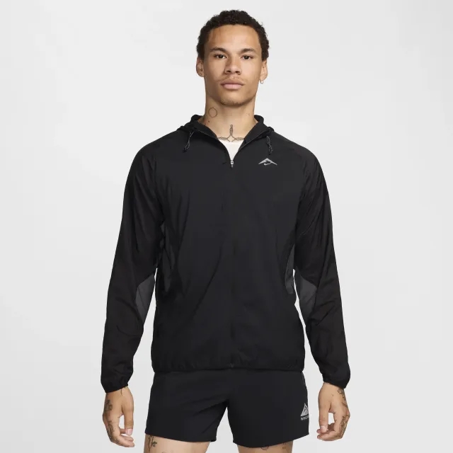 Nike Trail Aireez Men's Running Jacket - Black - Recycled Fibres Minimum