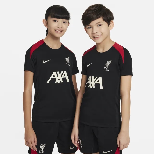 Nike Liverpool Training T-Shirt Dri-Fit Strike - Black/Gym Red Kids - ['Black']
