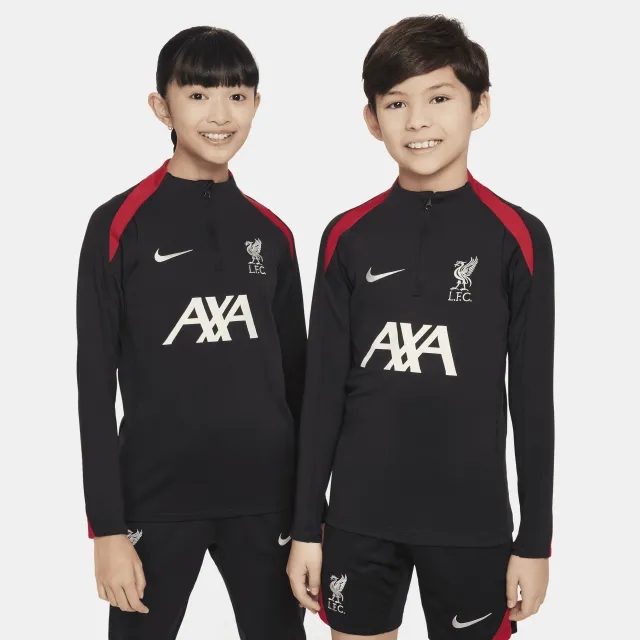 Nike Liverpool Training Shirt Dri-Fit Strike Drill - Black/Gym Red Kids - ['Black']