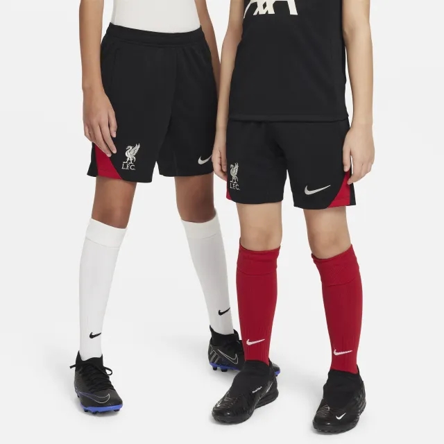 Nike Liverpool Training Shorts Dri-Fit Strike - Black/Gym Red Kids - ['Black']