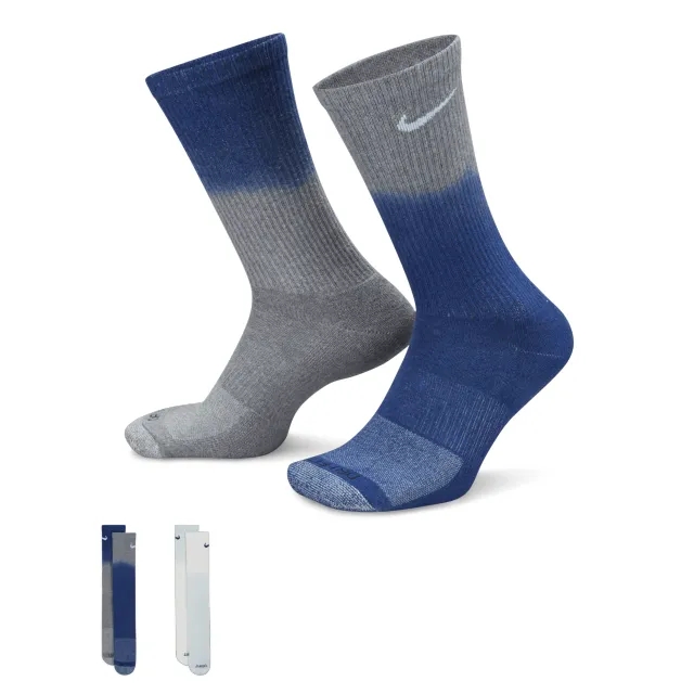 Nike Everyday Plus Cushioned Crew Socks (2 Pairs) - Multi-Colour - Cotton/Polyester/Polyurethane