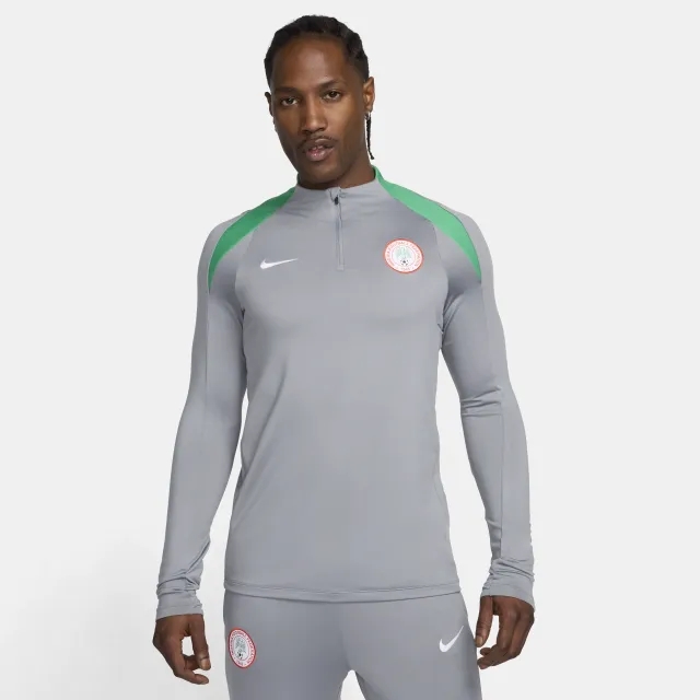 Nigeria Strike Men's Nike Dri-FIT Football Drill Top - Grey - Polyester/Elastane