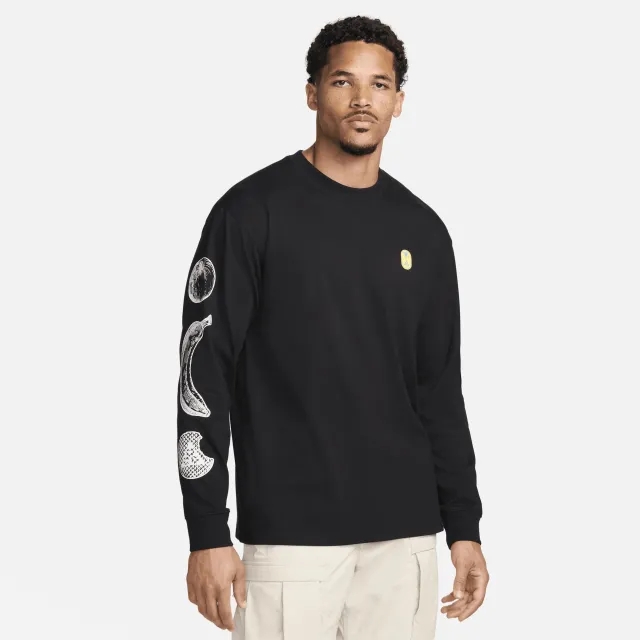 Nike ACG 'Hike Snacks' Men's Dri-FIT Long-Sleeve T-Shirt - Black - Polyester/Cotton