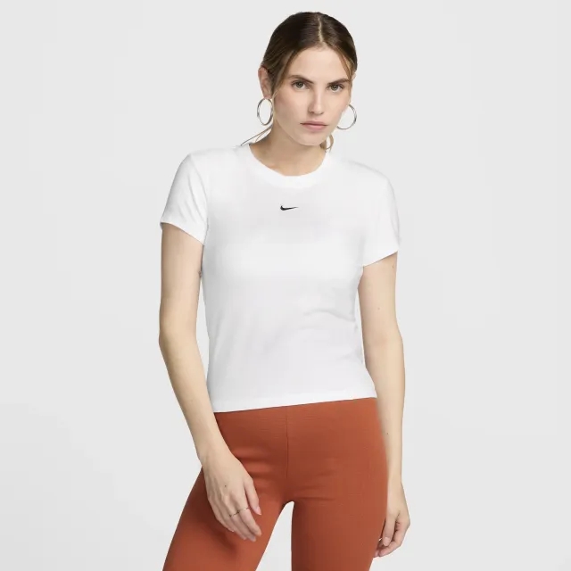 Nike Essential Sportswear Chill Knit T-Shirt - White - Womens