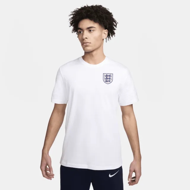 England Men's Nike Football T-Shirt - White - Cotton/Polyester
