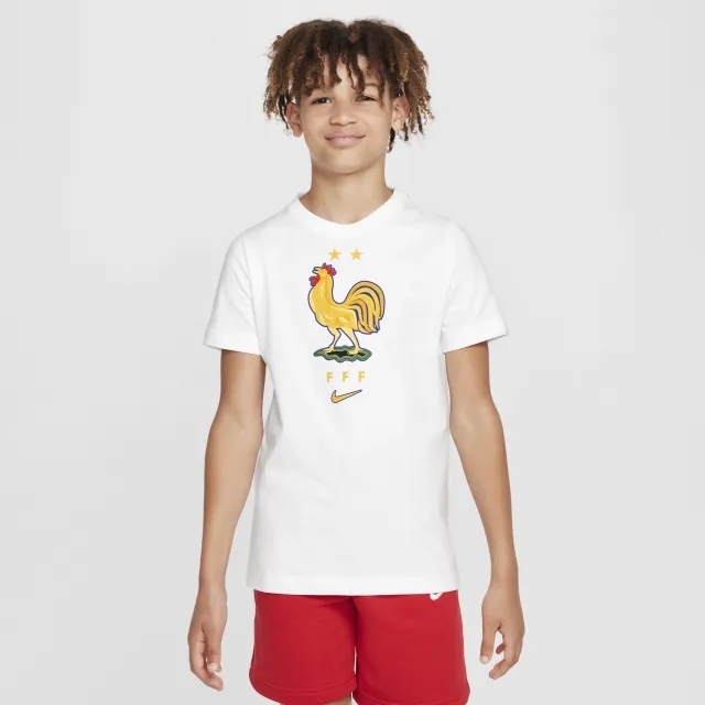FFF Older Kids' Nike Football T-Shirt - White - Cotton