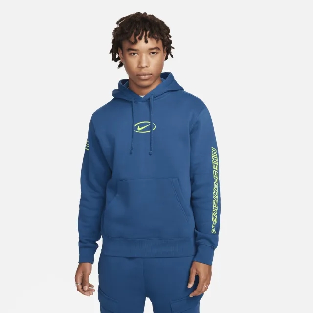 Nike Global Moto Sports Inspired Overhead Hoodie - Blue - Size XS - Blue