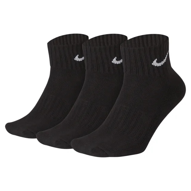 Nike Cushioned Ankle Socks (3 Pairs) - Black